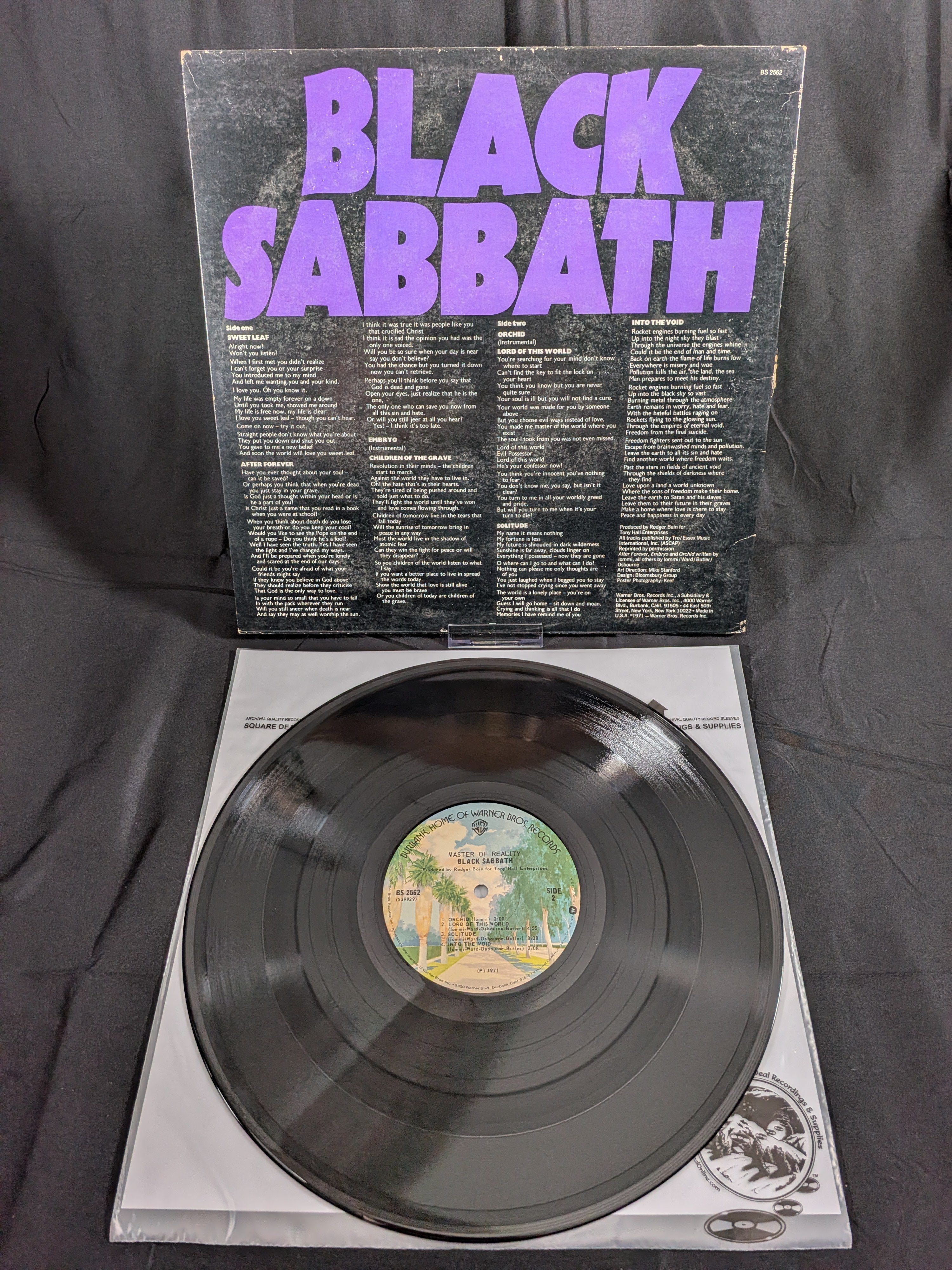 Black Sabbath – Master of Reality | Mid-1970s US Burbank Label LP | BS 2562