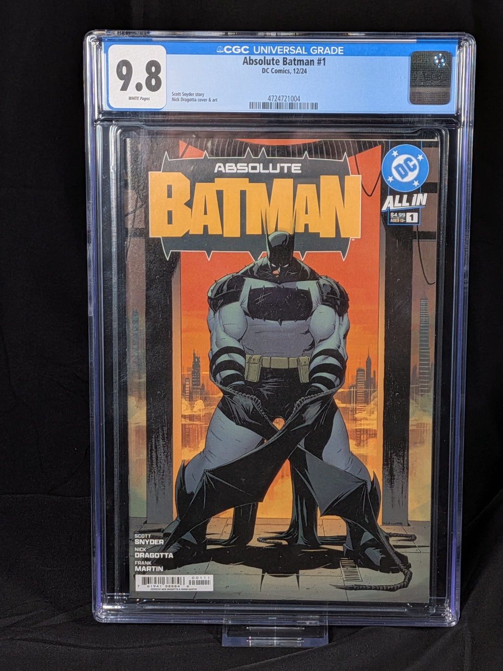 Absolute Batman #1 Cover A (2024) CGC 9.8 White Pages | First Printing | Scott Snyder | Nick Dragotta