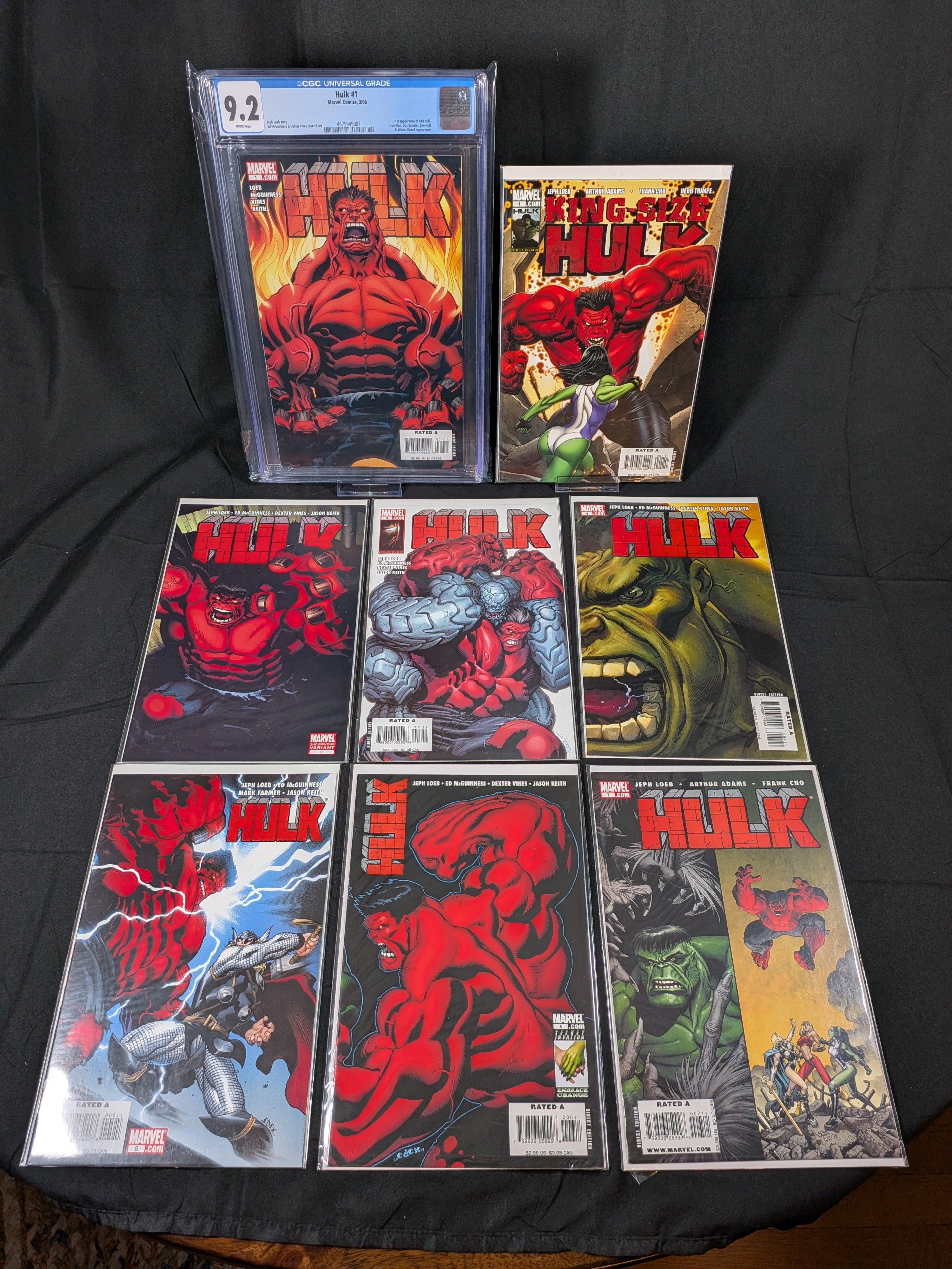 Hulk #1–7 + King-Size Hulk #1 Red Hulk Arc | Hulk #1 CGC 9.2 White Pages