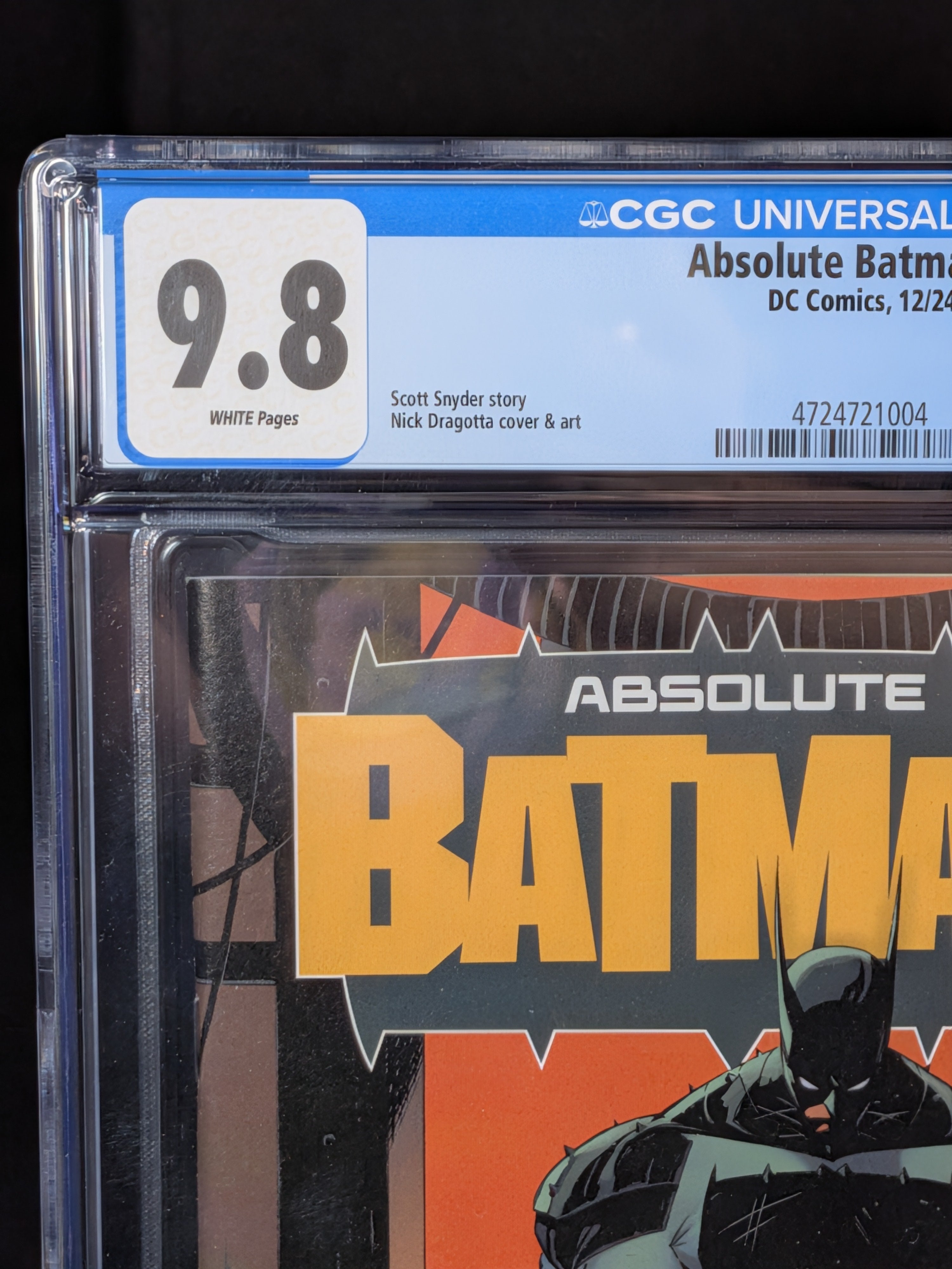 Absolute Batman #1 Cover A (2024) CGC 9.8 White Pages | First Printing | Scott Snyder | Nick Dragotta