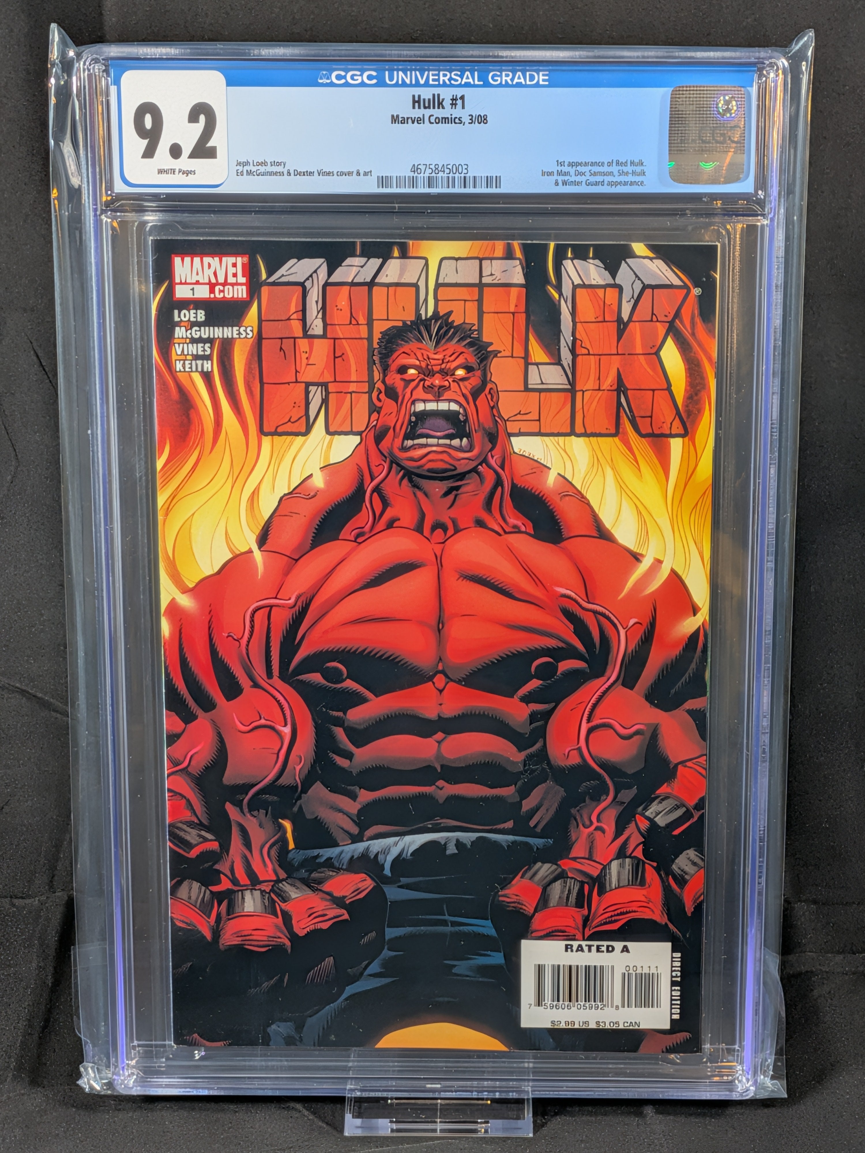 Hulk #1–7 + King-Size Hulk #1 Red Hulk Arc | Hulk #1 CGC 9.2 White Pages