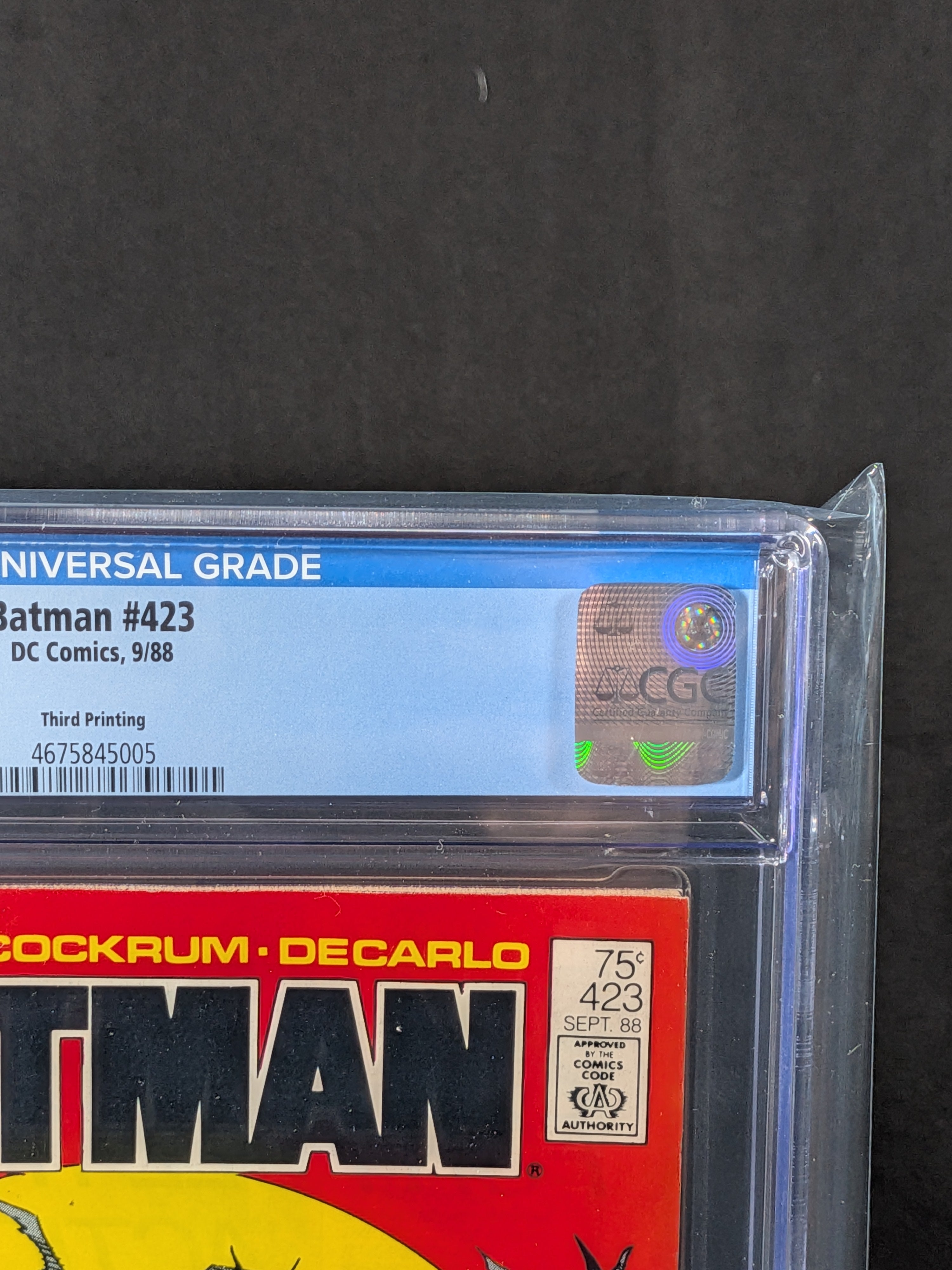 Batman #423 Third Printing (1988) CGC 8.0 | Todd McFarlane Cover
