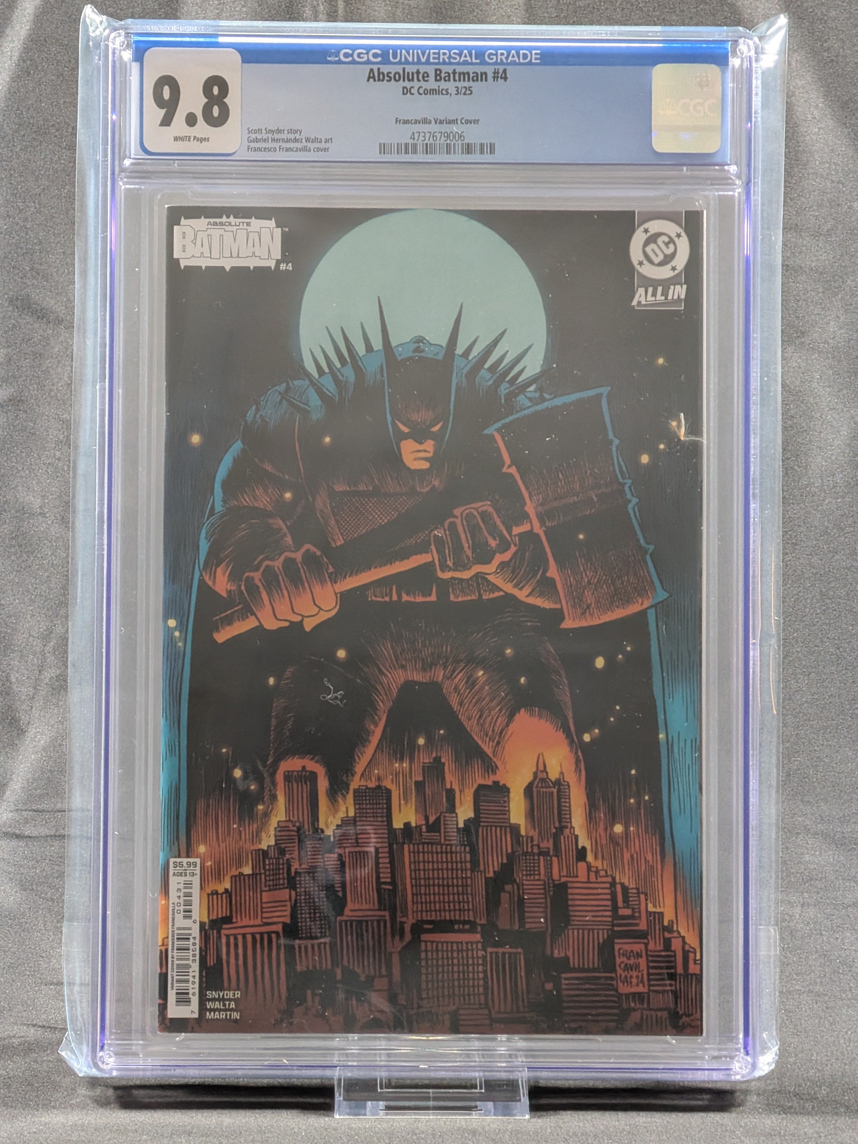 Absolute Batman #4C Frank Francavilla Variant | CGC 9.8 | DC Comics